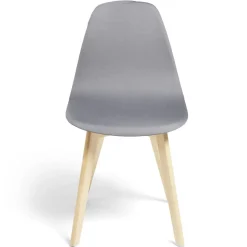 Housse de chaise 45x40xH45cm Lot de 2 (2 modèles gris ou blanc)