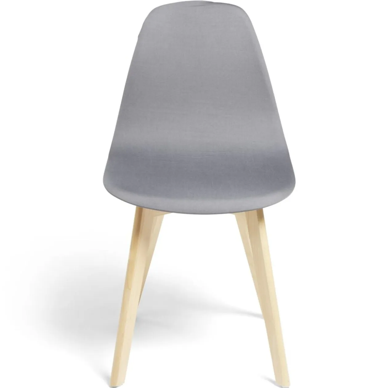 Housse de chaise 45x40xH45cm Lot de 2 (2 modèles gris ou blanc)