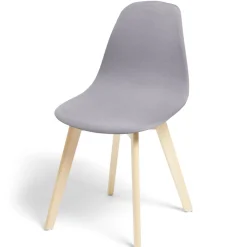 Housse de chaise 45x40xH45cm Lot de 2 (2 modèles gris ou blanc)