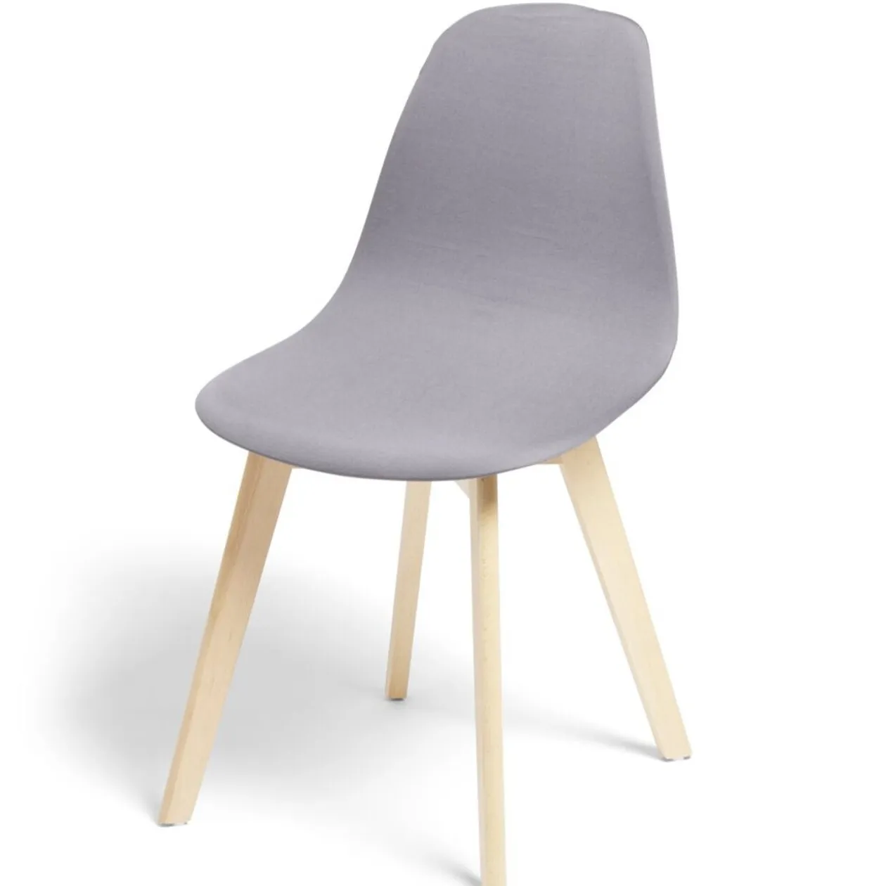 Housse de chaise 45x40xH45cm Lot de 2 (2 modèles gris ou blanc)