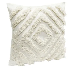 Housse de coussin carrée coton tufté beige 40x40cm < Gifi Best