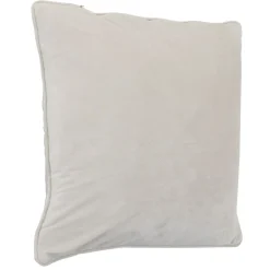 Housse de coussin carrée en velours beige