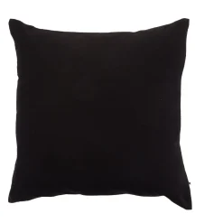 Housse de coussin carré unie noir