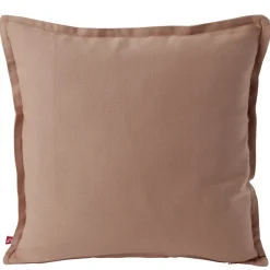 Housse de coussin coton Panama 40x40cm vieux rose