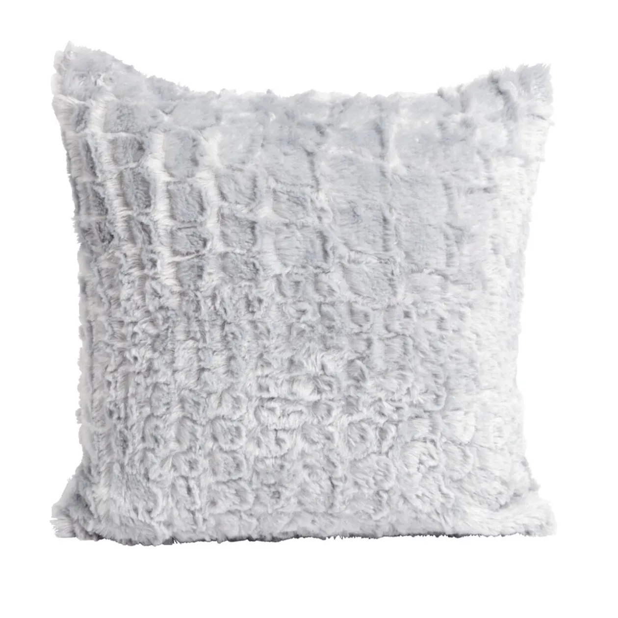 Housse de coussin effet fourrure gaufré 40x40cm (3 modèles)