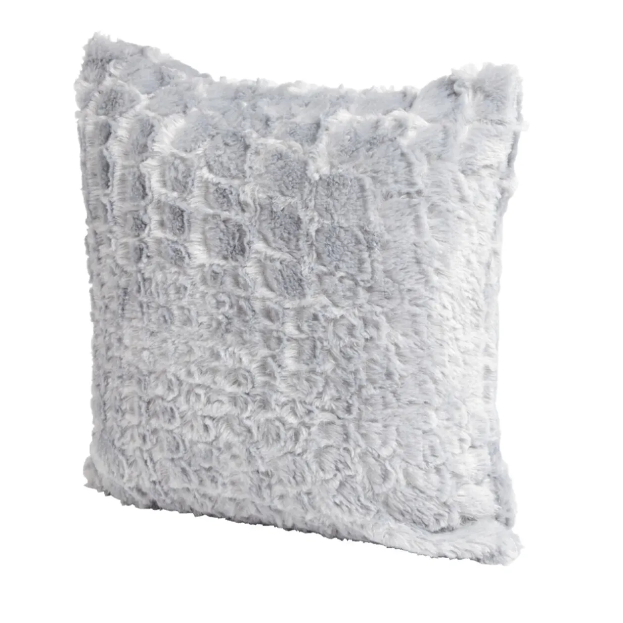 Housse de coussin effet fourrure gaufré 40x40cm (3 modèles)