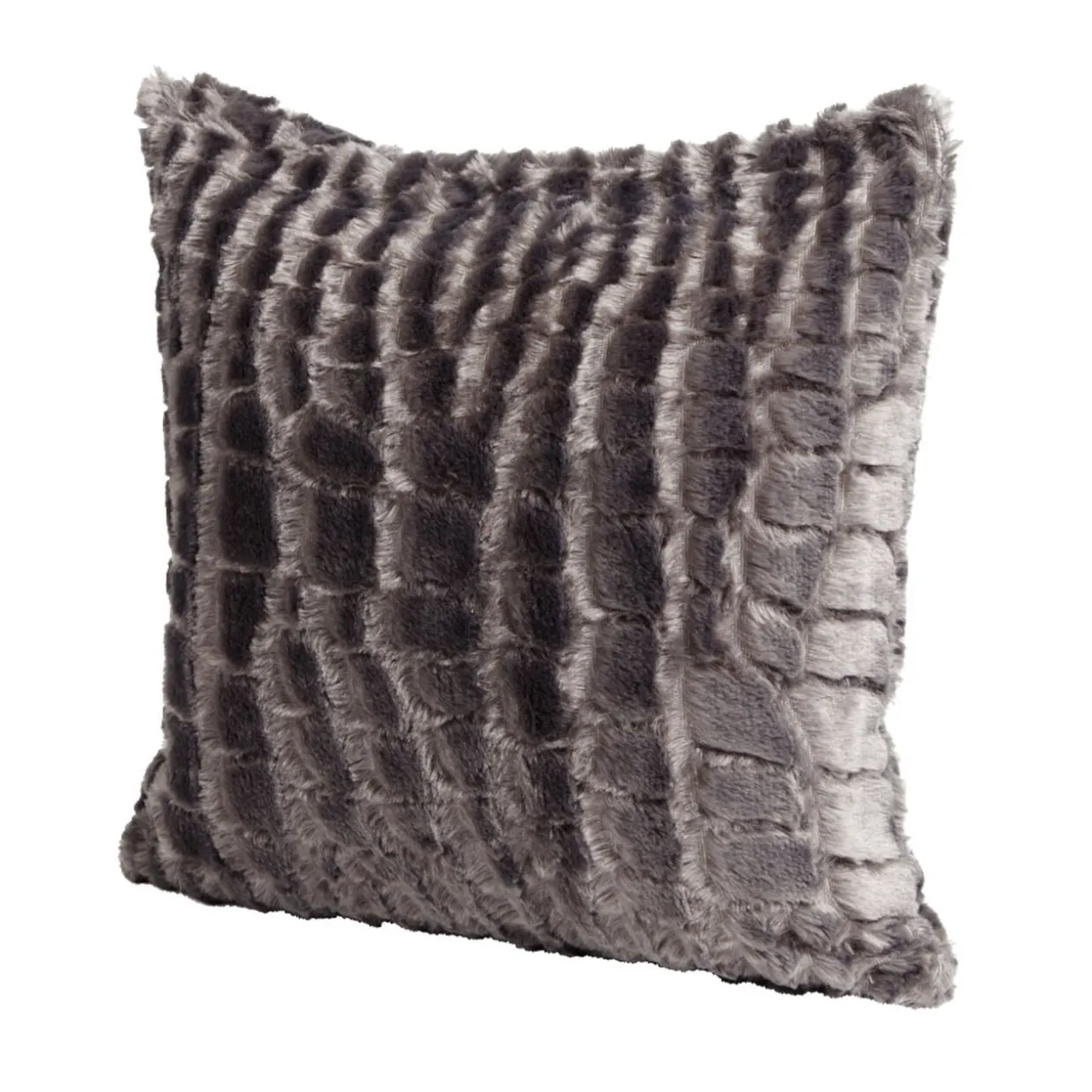 Housse de coussin effet fourrure gaufré 40x40cm (3 modèles)