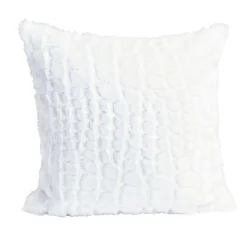 Housse de coussin effet fourrure gaufré 40x40cm (3 modèles)