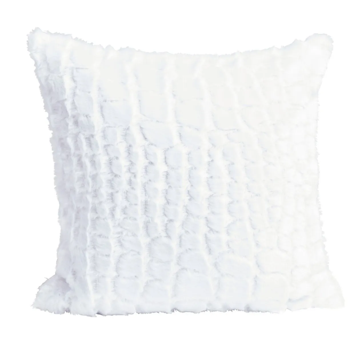 Housse de coussin effet fourrure gaufré 40x40cm (3 modèles)