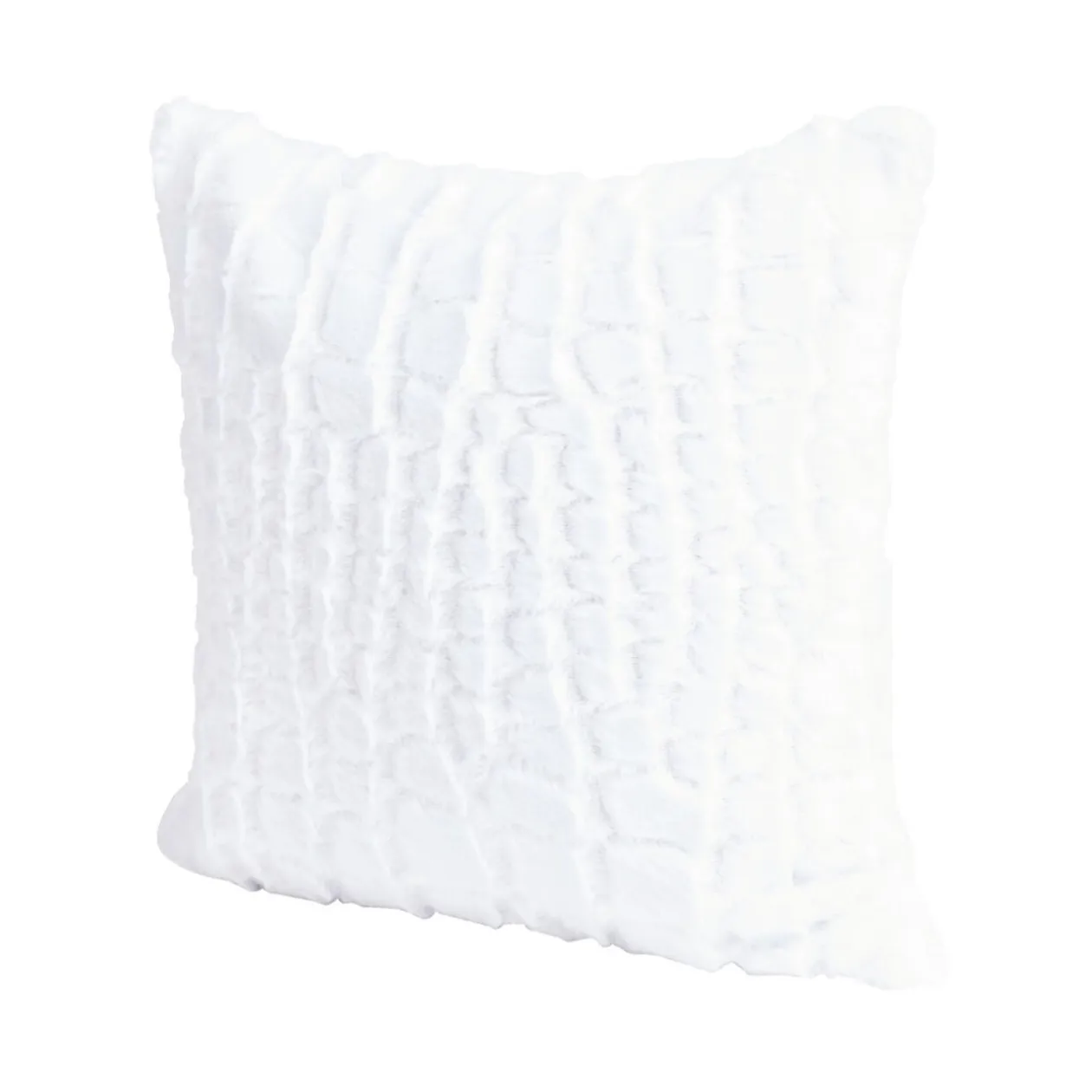 Housse de coussin effet fourrure gaufré 40x40cm (3 modèles)