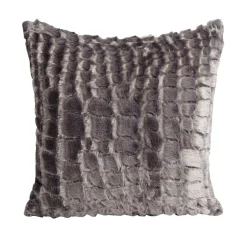 Housse de coussin effet fourrure gaufré 40x40cm (3 modèles)