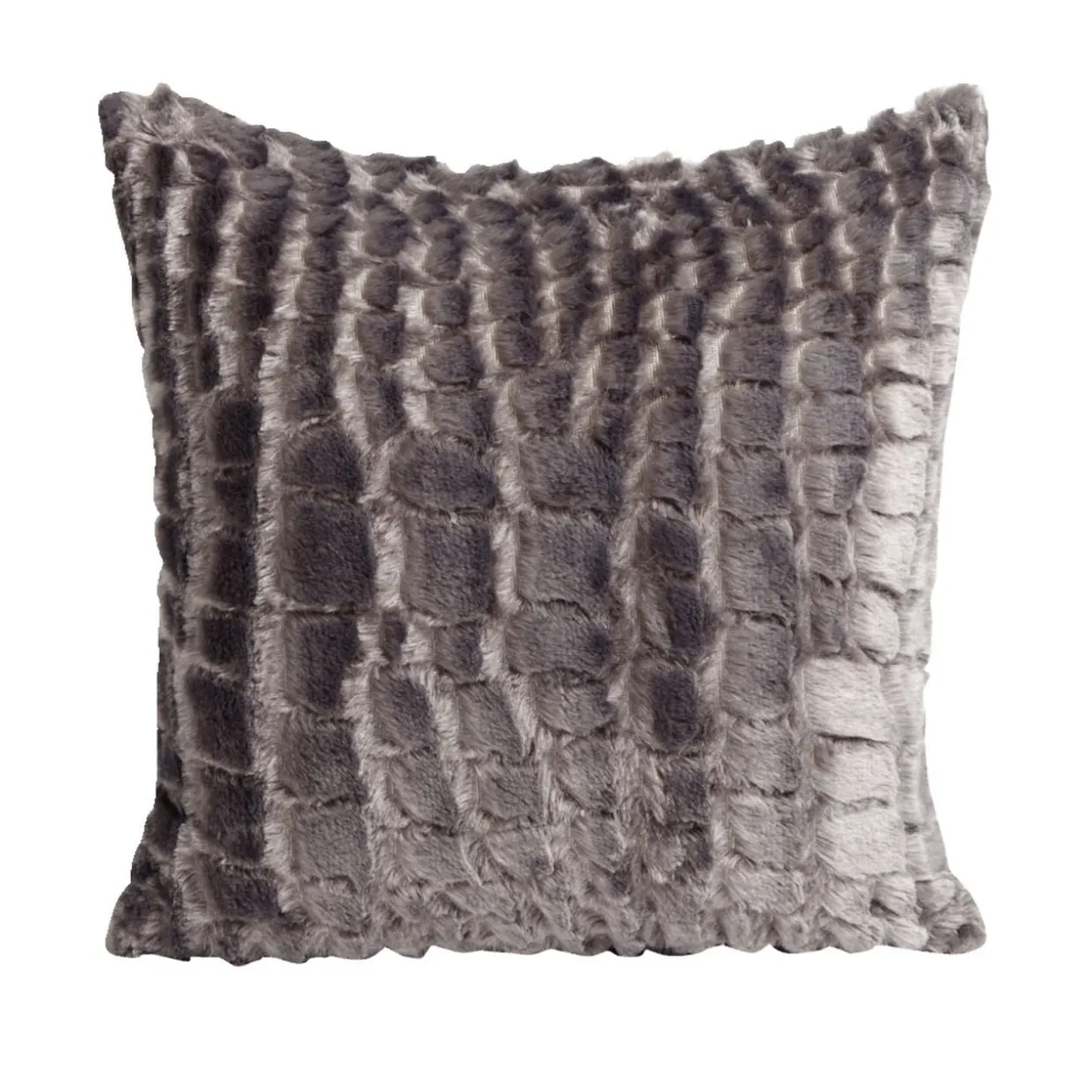 Housse de coussin effet fourrure gaufré 40x40cm (3 modèles)