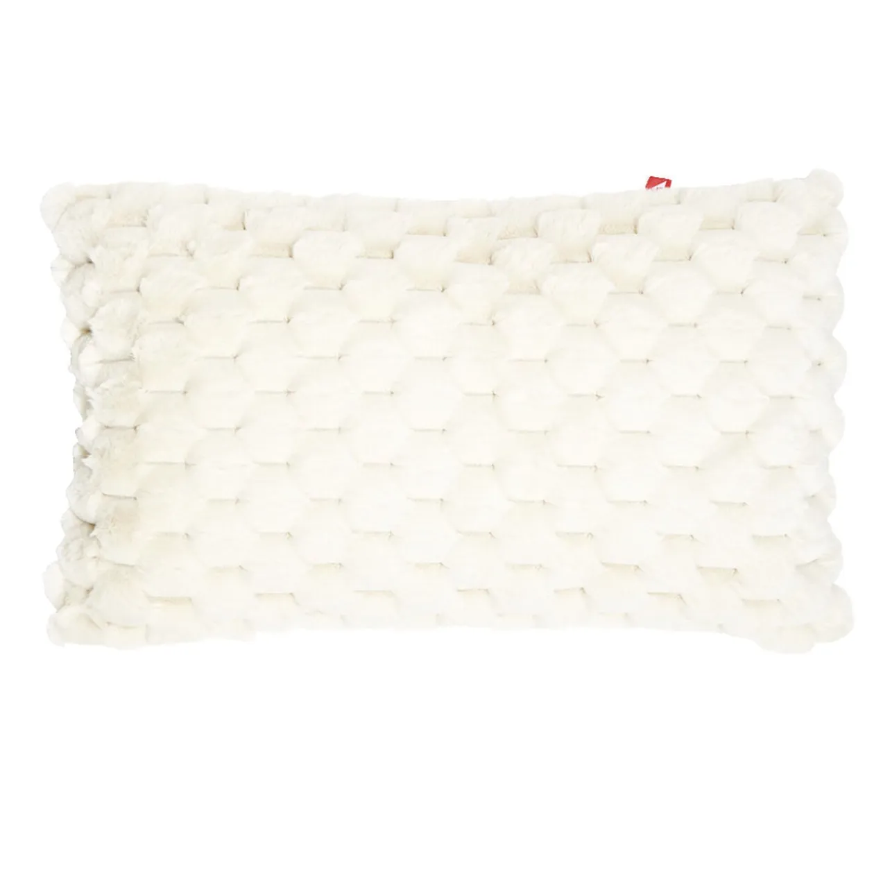 Housse de coussin effet fourrure lapin 30x50cm (3 modèles)
