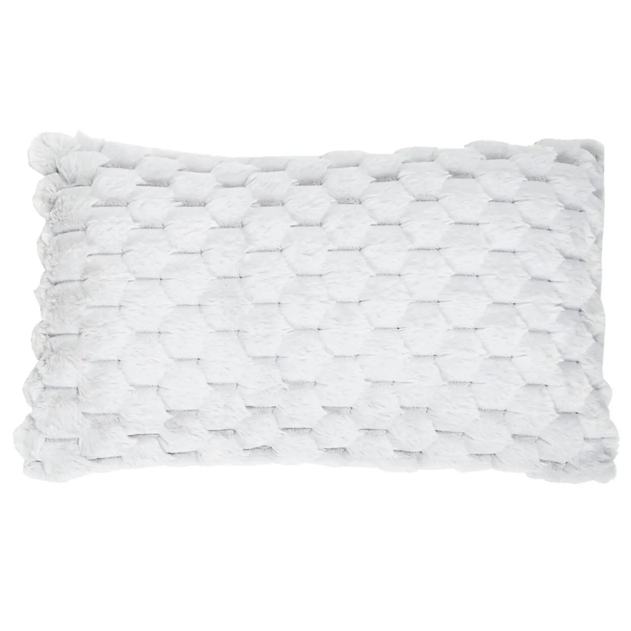 Housse de coussin effet fourrure lapin 30x50cm (3 modèles)