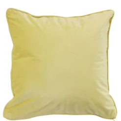Housse de coussin en velours jaune moutarde < Gifi Sale