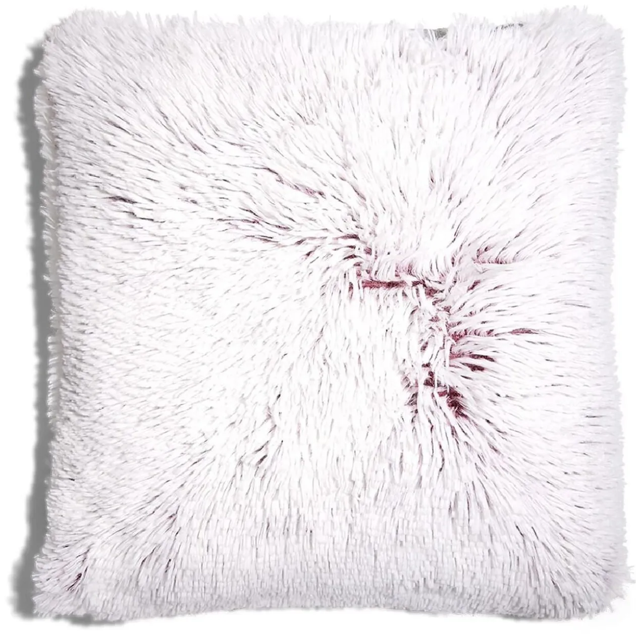 Housse de coussin imitation fourrure grise 45x45cm