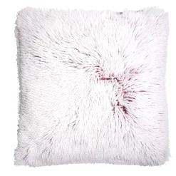 Housse de coussin imitation fourrure grise 45x45cm