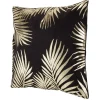 Housse de coussin imitation velours 40x40cm noir motif doré < Gifi New