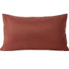 Housse de coussin polyester 30x50cm terracotta