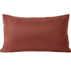 Housse de coussin polyester 30x50cm terracotta
