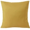 Housse de coussin polyester 40x40cm jaune