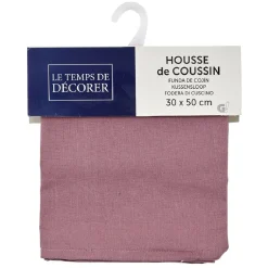 Housse de coussin rectangle figue uni < Gifi