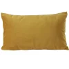 Housse de coussin velours 30x50cm jaune