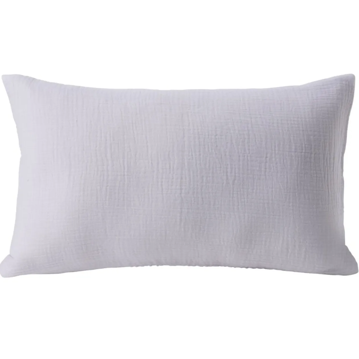Housse de coussin 30x50cm gaze de coton blanc
