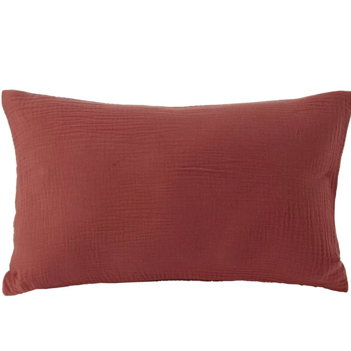 Housse de coussin 30x50cm gaze de coton terracotta < Gifi Hot