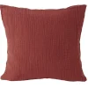 Housse de coussin 40x40cm gaze de coton terracotta < Gifi Best