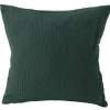 Housse de coussin 40x40cm gaze de coton vert