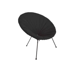 Housse de fauteuil de jardin Urban tissu déperlant - Noir - Ø85xH37 cm