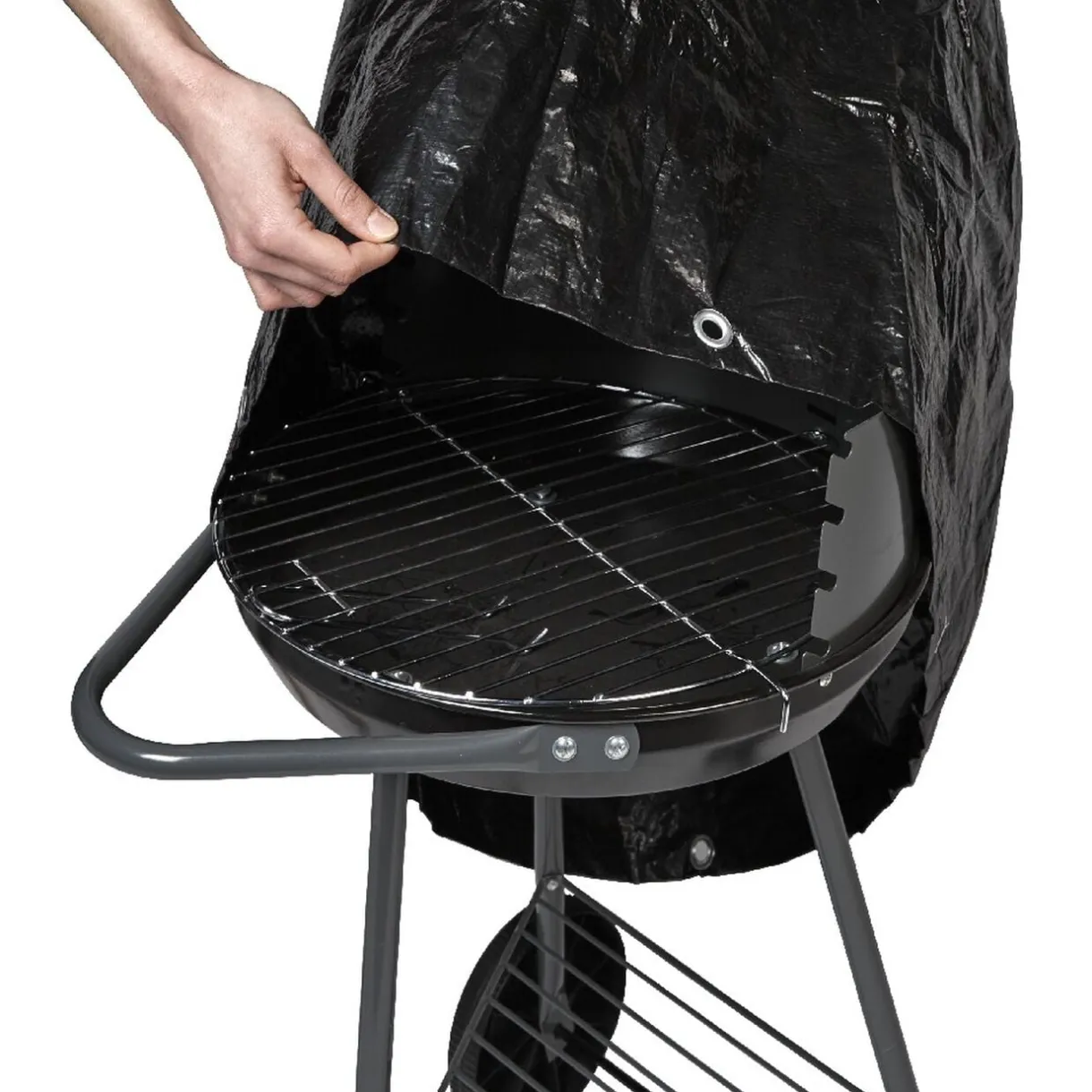 Housse de protection noire pour barbecue rond < Gifi New