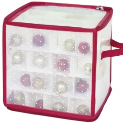 Housse de rangement pour boules de Noël 64 cases L30X30XH30 cm transparent < Gifi Best