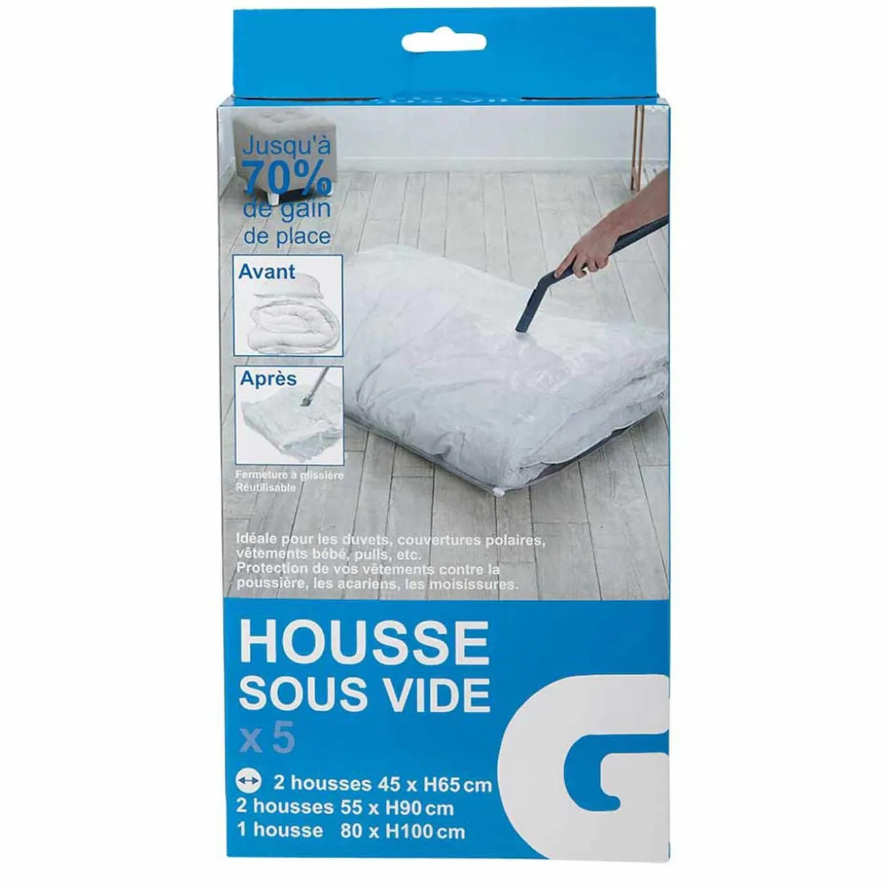 Housse de rangement vide air x5