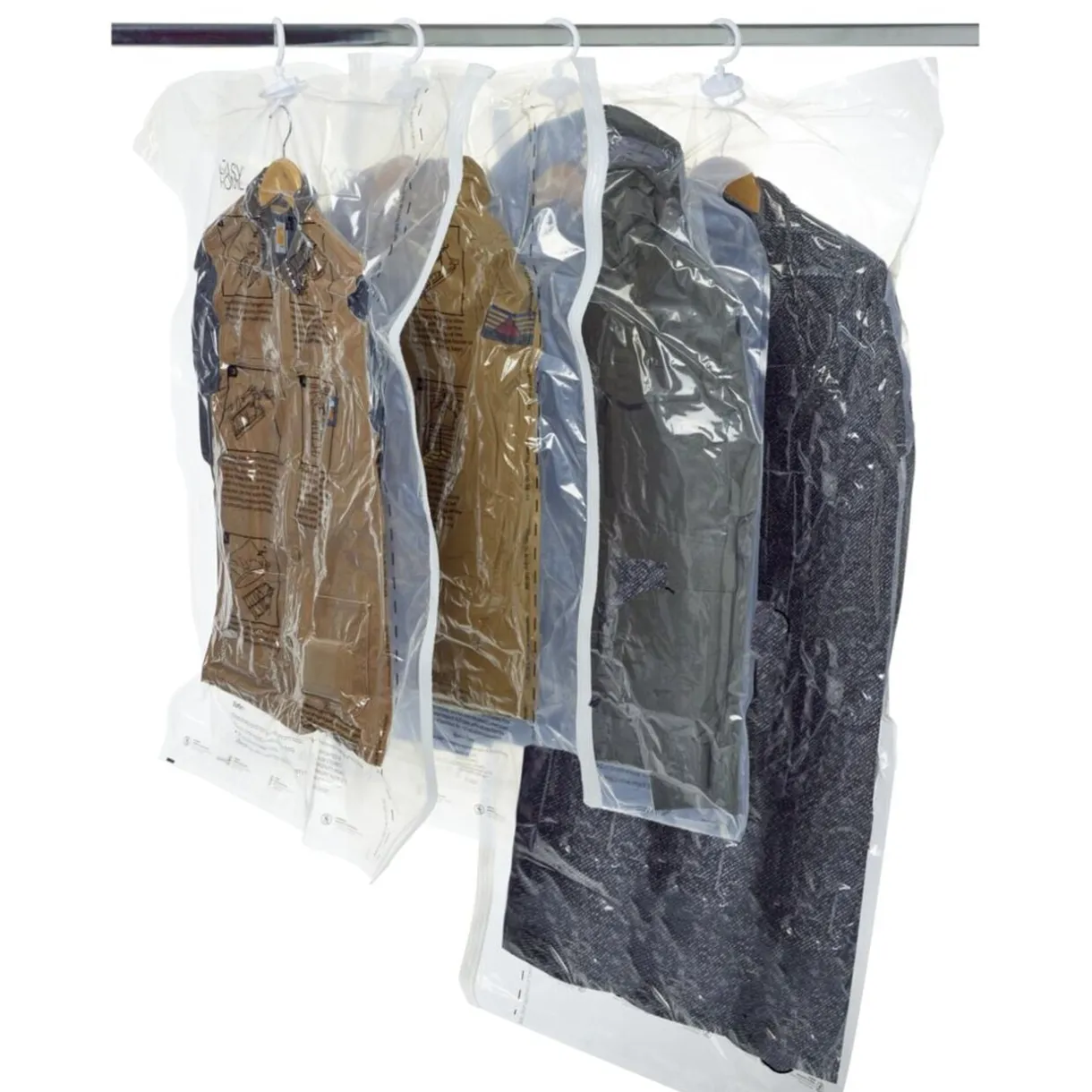 Housse vide air à suspendre 70x105cm x3 et 70x150cm x1 avec cintre intégré < Gifi Hot