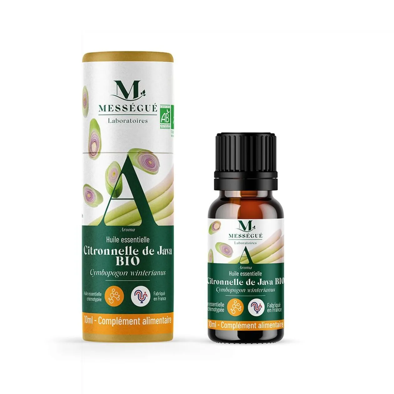 Huile essentielle citronnelle de Java bio Mességué 10ml