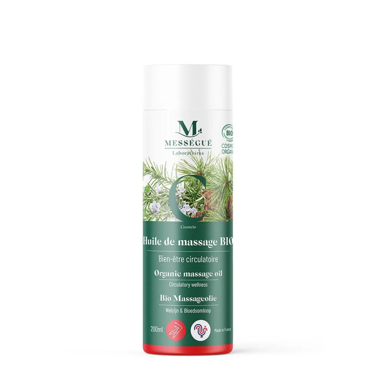 Huile massage bio Mességué bien-être circulatoire 200ml