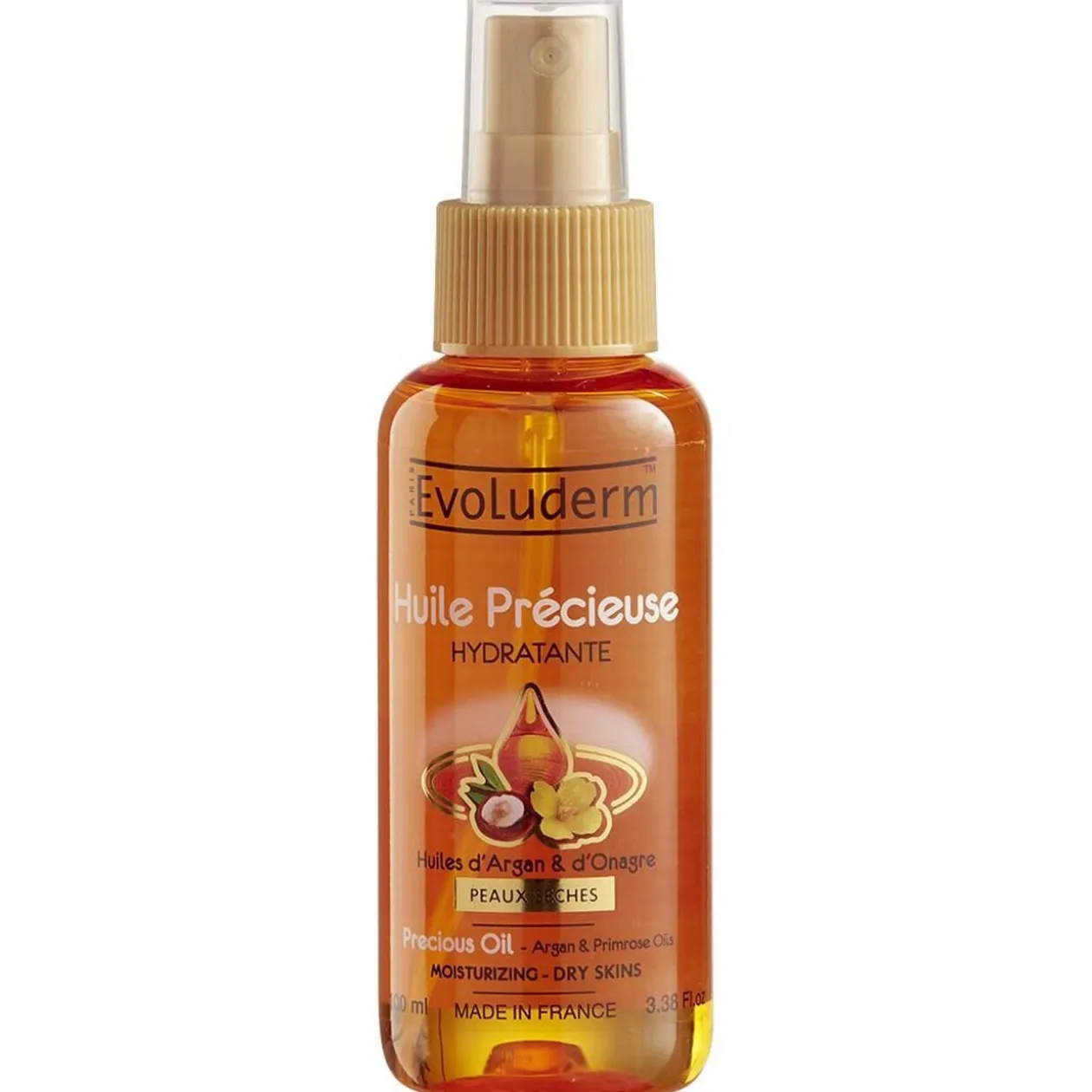 Huile précieuse hydratante Evoluderm 100 ml