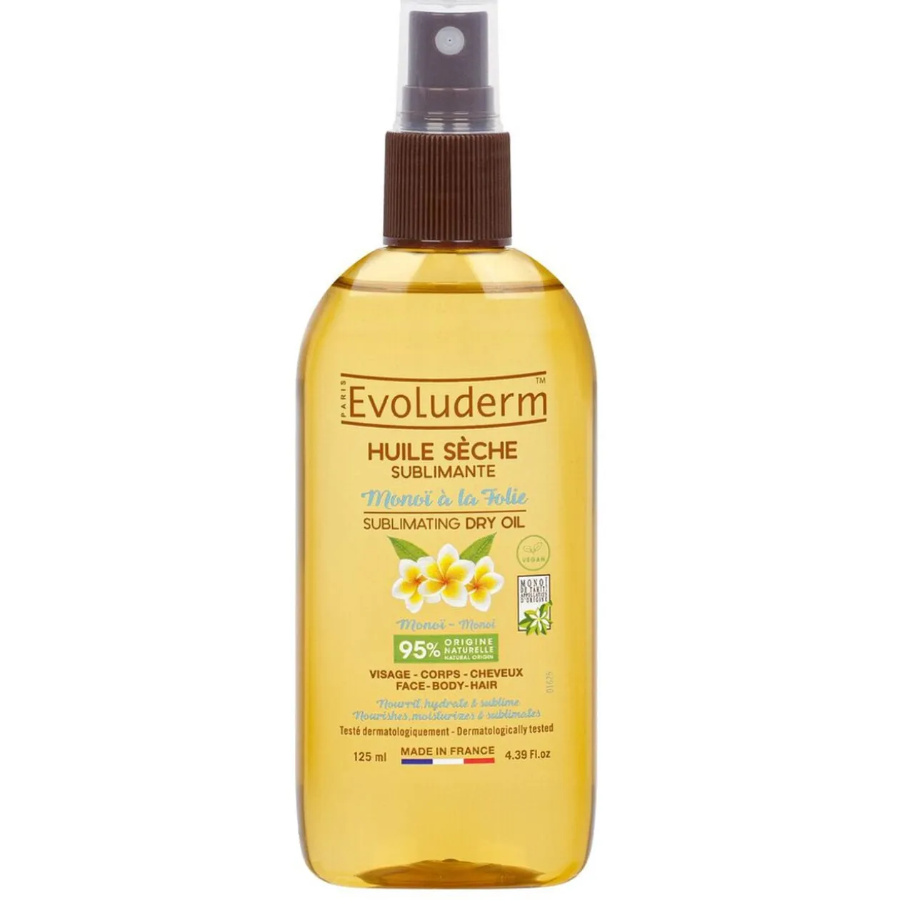 Huile sèche sublimante Evoluderm monoï à la folie 100 ml