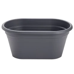 Jardinière balcon ovale plastique noir 49x29,5xH22,5cm < Gifi Outlet