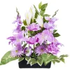 Jardinière Glaïeuls et Arums - Fleur artificielle - Violet