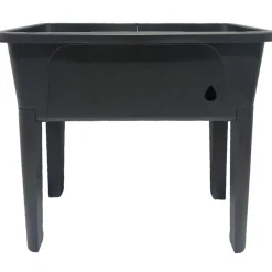 Jardinière haute sur pieds 45L plastique gris anthracite 76x38xH58,4cm < Gifi Best