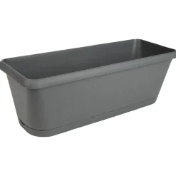 Jardinière plastique gris 48.8x18.8xH16cm < Gifi Outlet