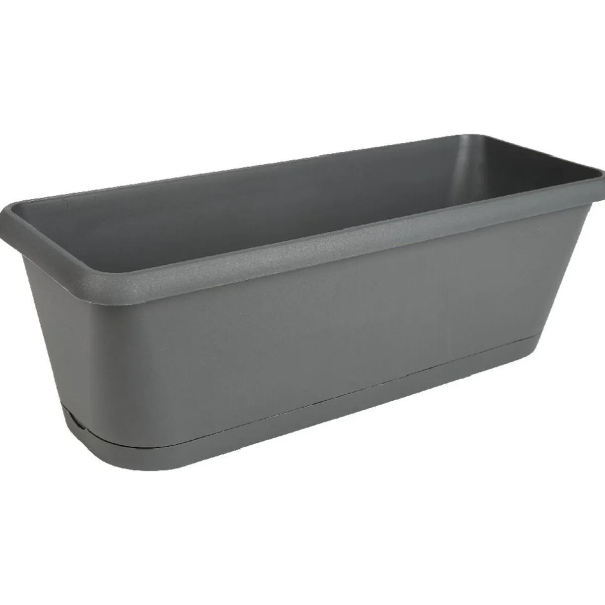 Jardinière plastique gris 48.8x18.8xH16cm < Gifi Outlet