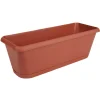 Jardinière plastique rouge terracota 48.8x18.8xH16cm