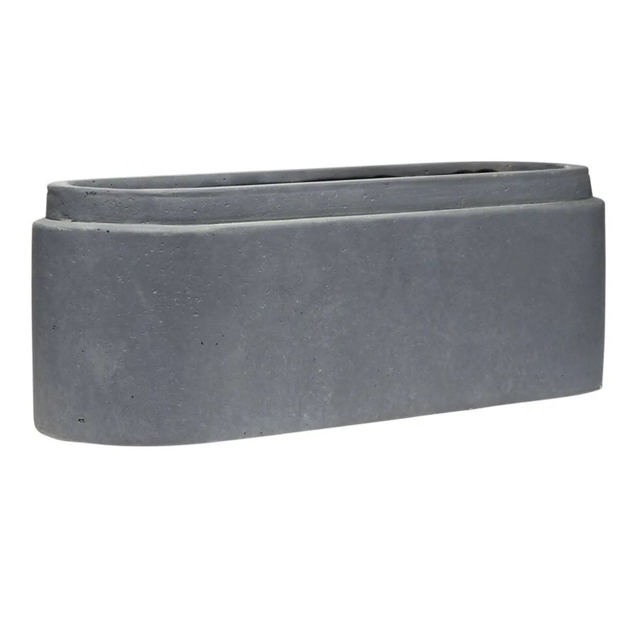 Jardinière à poser fibre argile gris 45x15xH15cm < Gifi Discount