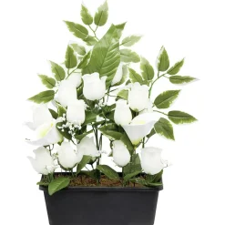 Jardinière rose+arum 20 têtes blanc < Gifi Best