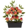 Jardinière rose/arum 20 têtes blanc et orange < Gifi Sale