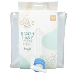 Jerrican 10L bidon à eau pliable en plastique souple 20x20xH24cm